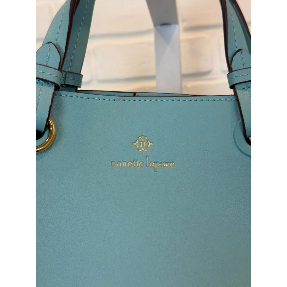 Nanette Lepore Teal Tote Crossbody Bag With Coin Pouch One Size
